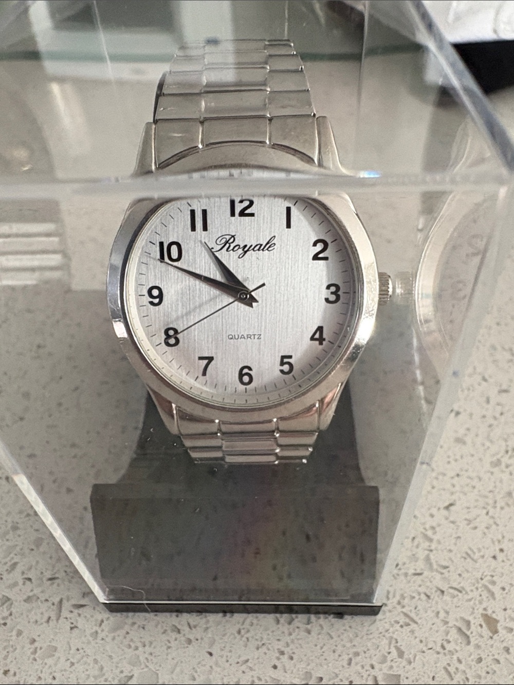 Silver Men's Stainless Steel Quartz Watch